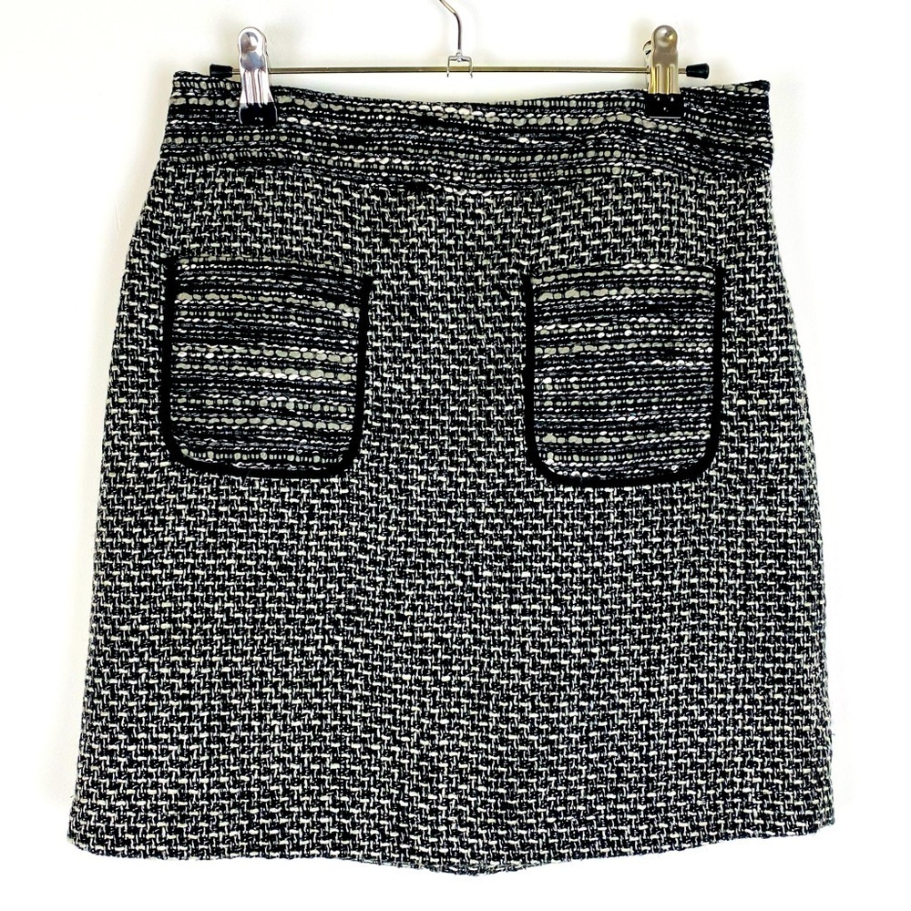 LOFT Petite Size 0P Tweed Shimmer Skirt Multicolor Lined Mini Skirt with Pockets